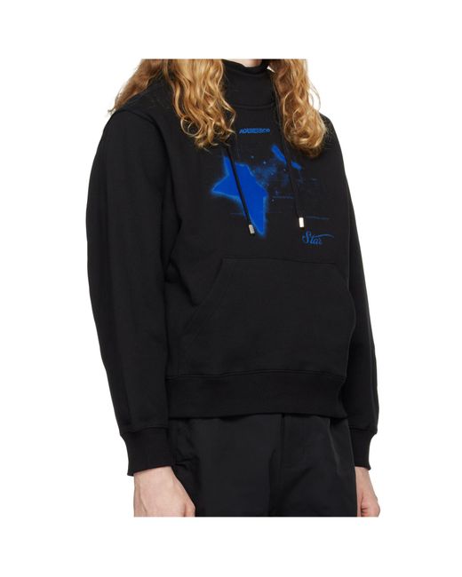 Adererror Black Hooded Sweater for men