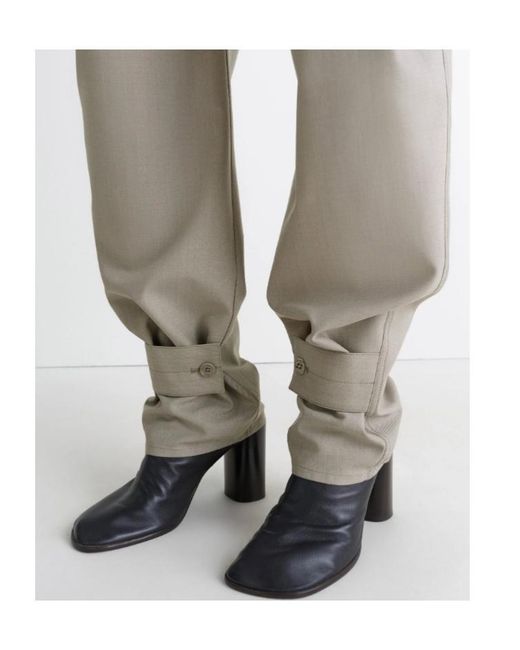 Lemaire Gray Curved Tailored Pants