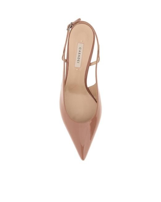 Casadei Pink Giulia Slingback Heeled Pumps