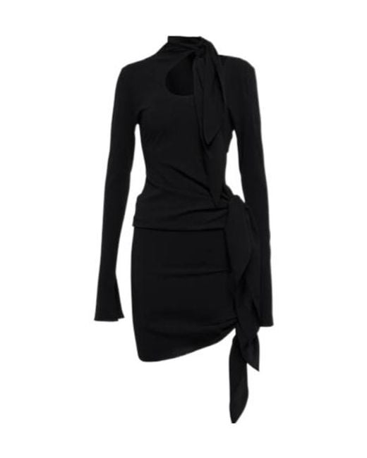 Petar Petrov Black Asymmetric Minidress