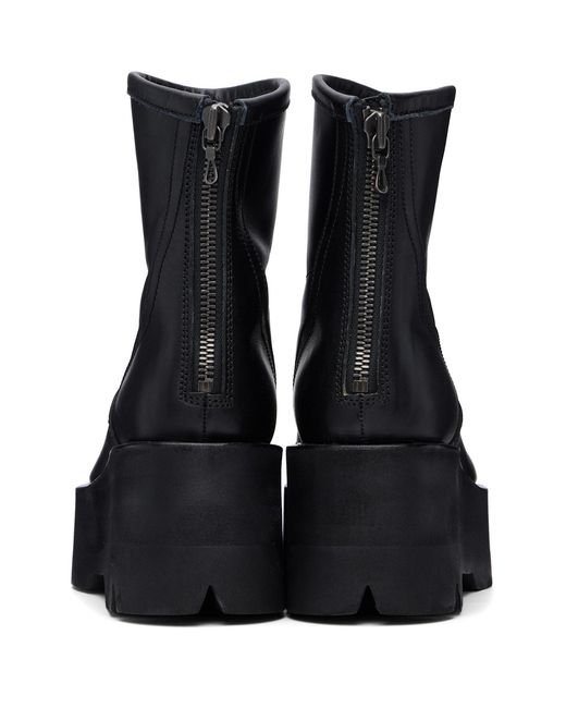 Julius Black Engineer Ankle Boots for men
