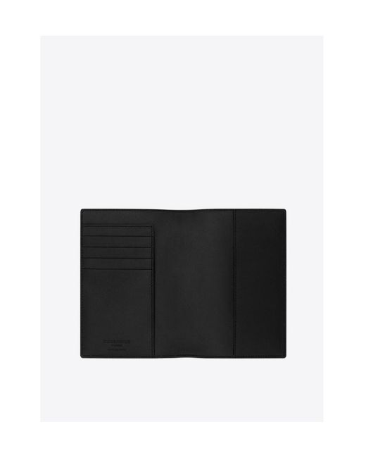 Saint Laurent Black Paris Passport Case for men