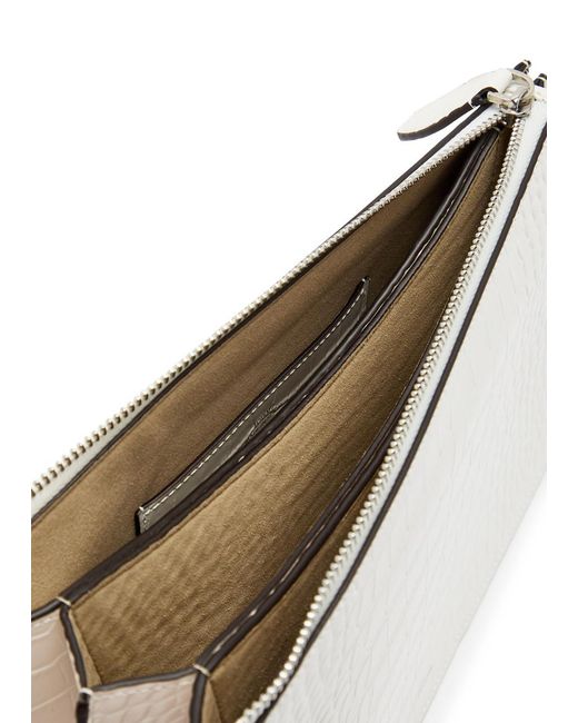 Totême Multicolor Crocodile Pattern Clutch Bag