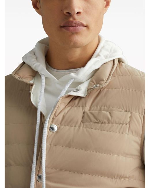 Brunello Cucinelli Natural Padded Vest for men