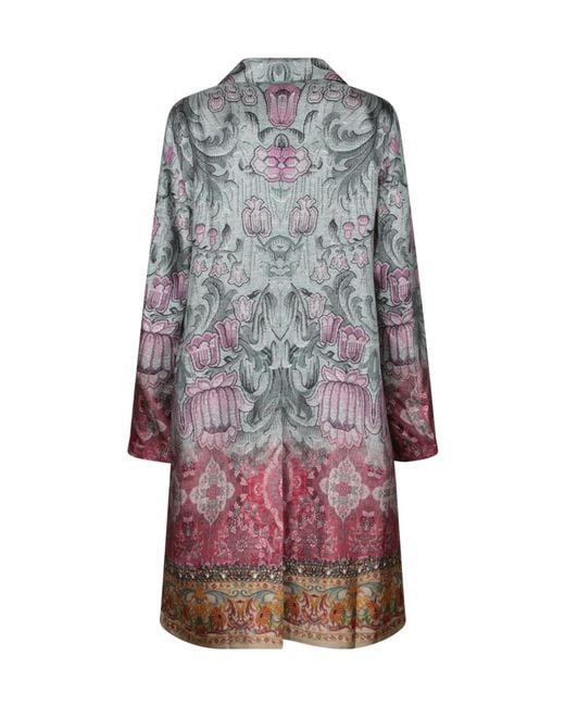 Pierre Louis Mascia Multicolor Patterned Long Coat