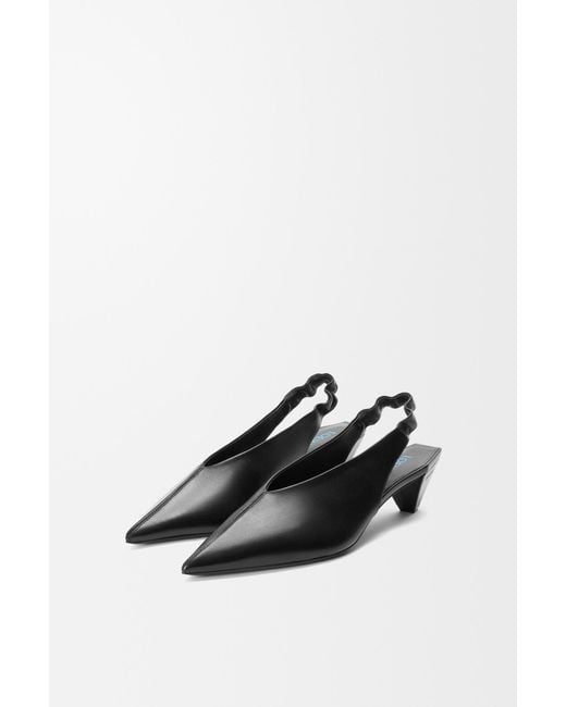 Loewe Black Origami Cubic Slingback