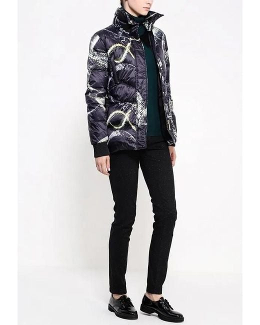 Just Cavalli Black Stand-Collar Cotton Clothes