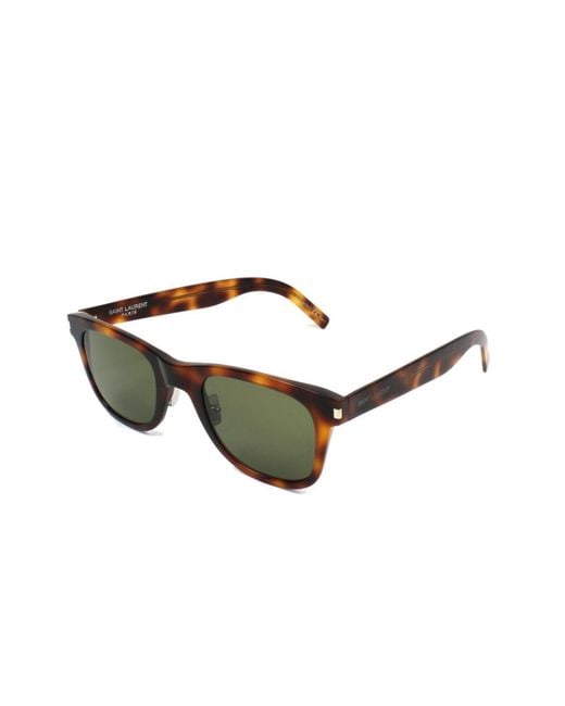 Saint Laurent Green Square Sunglasses for men