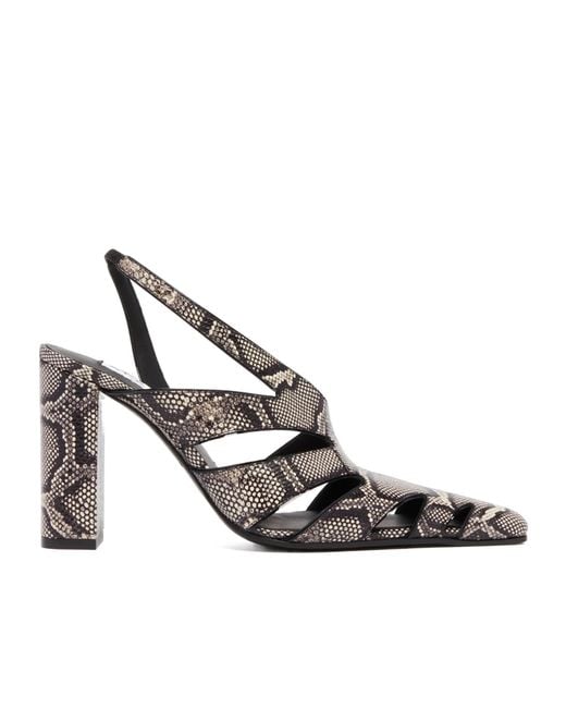 Alaïa White Alaïa Printed Heeled Slingback Pumps