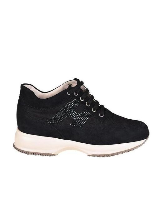 Hogan Black Heritage Interactive Lace-Up Sneakers