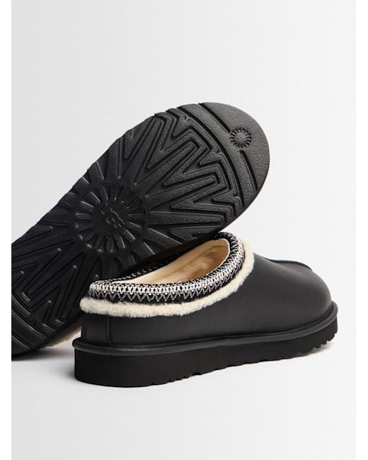 Ugg Black Leather Tasman Slipper