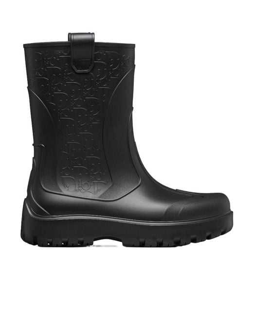 Dior Black Homme Garden Rain Boots for men