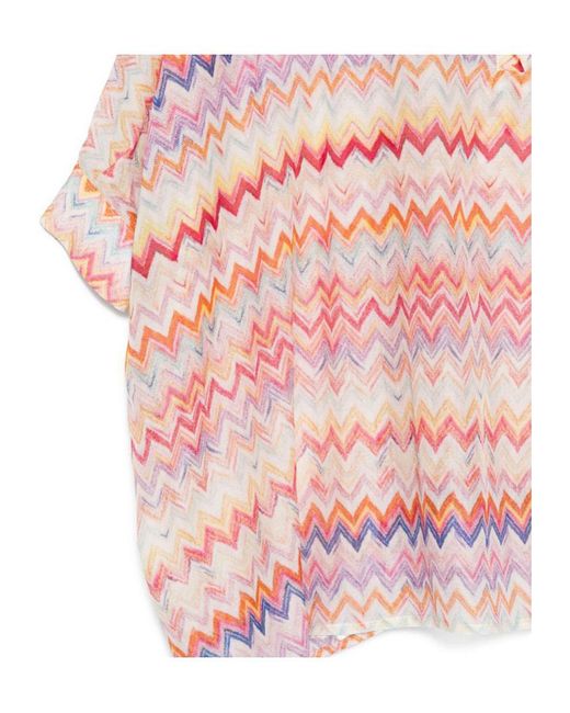 Missoni Pink V-Neck Blouse