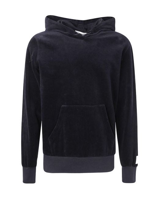 Golden Goose Deluxe Brand Blue Logo Patch Drawstring Hoodie for men
