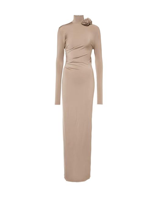 Magda Butrym Natural Floral-Applique Gown