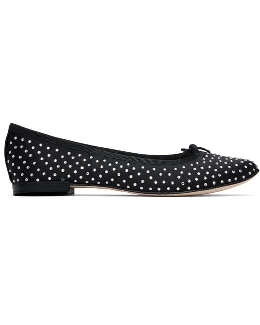 Repetto Black High Cendrillon Ballerina Flats