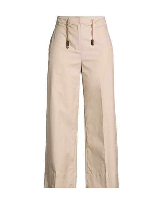 Max Mara Natural Loose Straight-Leg Pants
