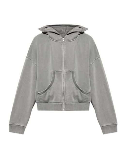 Entire studios Gray Zip-Fastening Cotton Hoodie for men