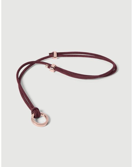 Brunello Cucinelli White Alcantara Glasses Cord With Monili