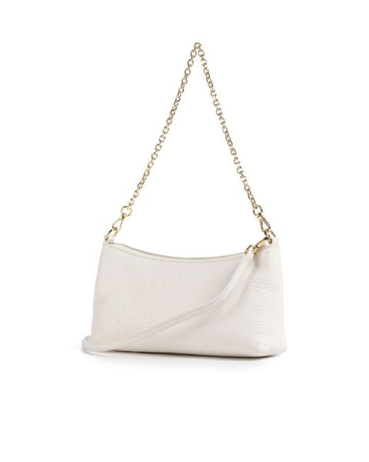 Coccinelle White Chain Strap Shoulder Bag