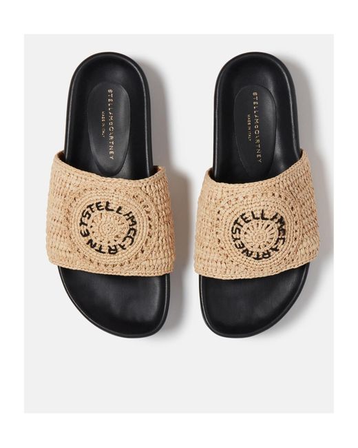 Stella McCartney White Elyse Logo Sandals