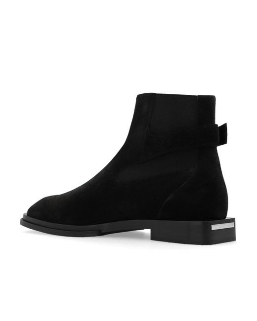 Alexander McQueen Black Pointed Toe Ankle Boots for men