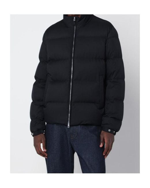 Zegna Black Zip-Up Down Jacket for men