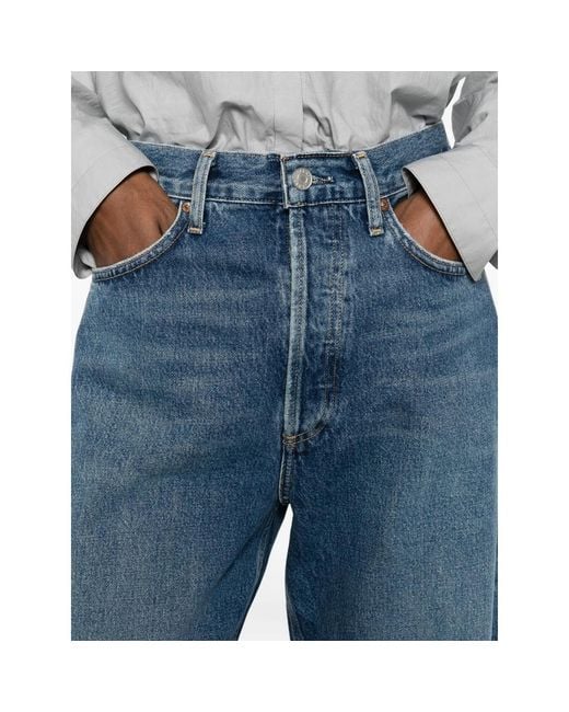 Agolde Blue Five-Pocket Denim Trousers