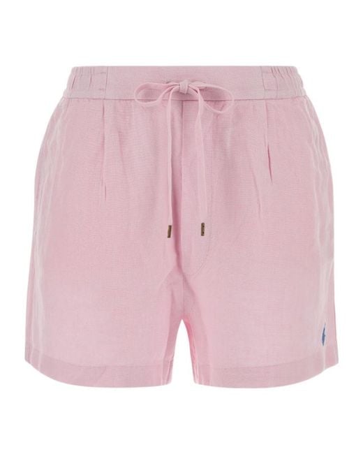 Polo Ralph Lauren Pink Woven Bermuda Shorts