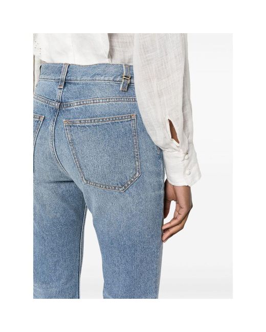 Chloé Blue Chloé Cropped Bootcut Jeans