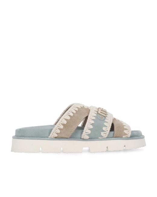 Mou Metallic Bio Slip-On Sandals