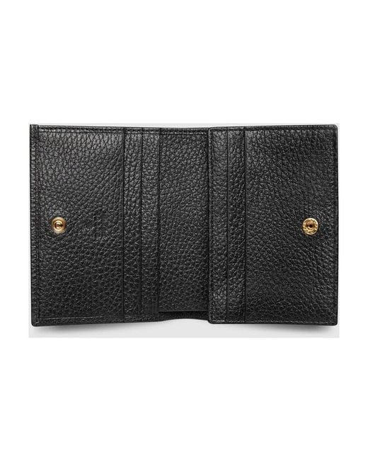 Gucci Black Logo Plaque Bifold Wallet