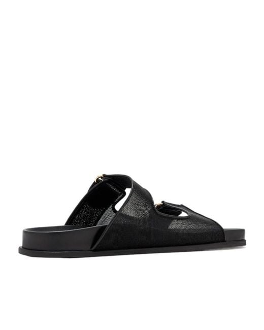 Jimmy Choo Black Round-Toe Slippers