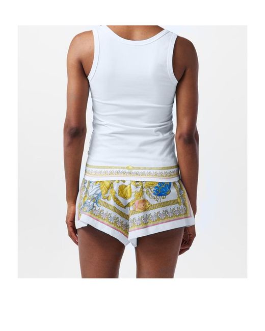 Versace Blue Barocco Printed Tank Vest