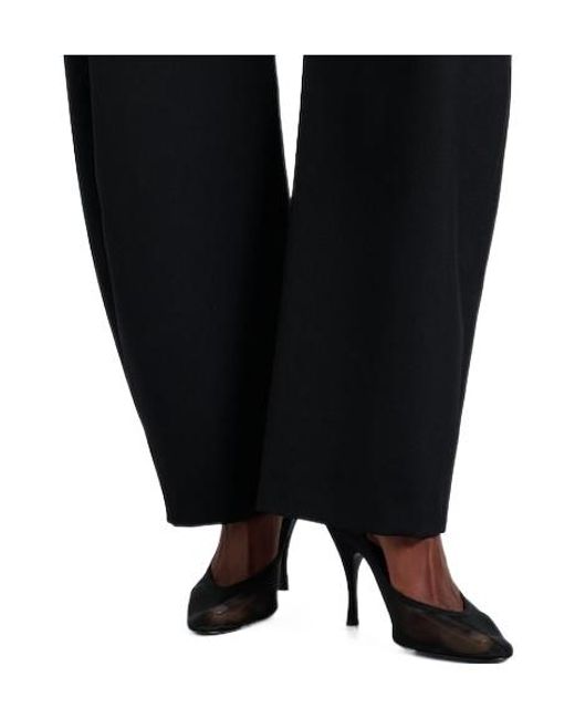 Alaïa Black Wool Barrel-Leg Pants