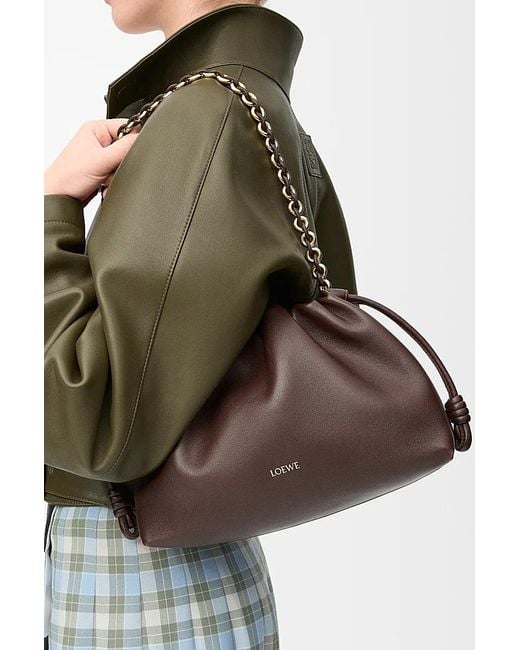 Loewe Brown Medium Flamenco Purse Bag
