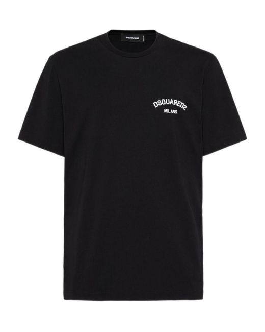 DSquared² Black Dsquared Cotton T-Shirt for men