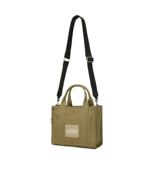 Marc Jacobs Green Logo Printed Zip-Up Small Tote Bag