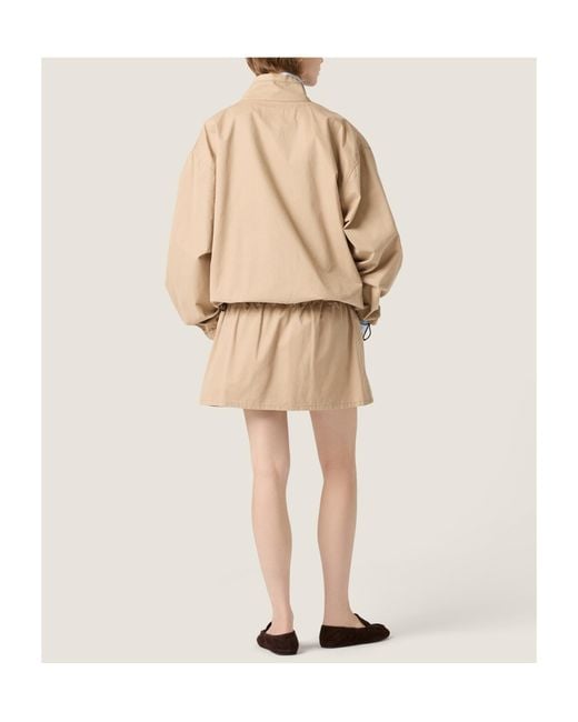 Miu Miu Natural Washed Gabardine Blouson Jacket