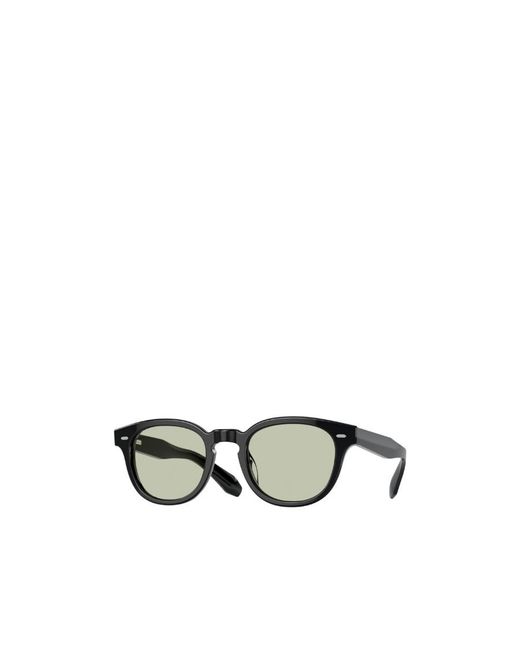 Oliver Peoples Metallic Oval Frame Sunglasses for men