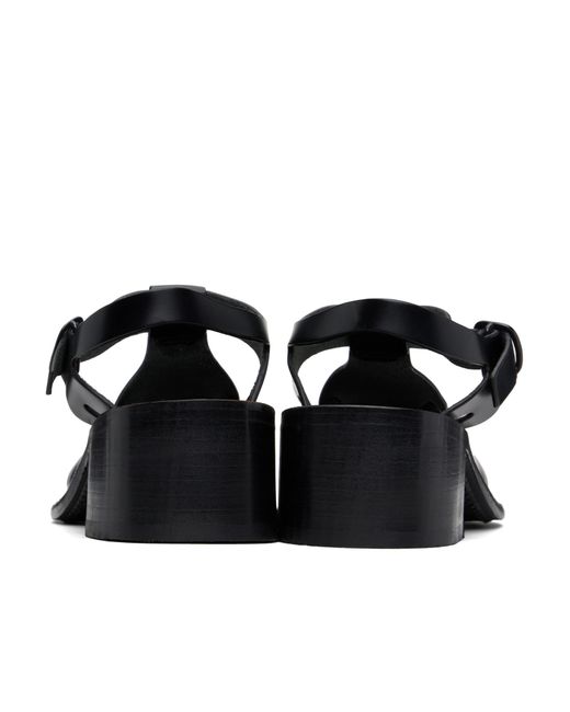 Hereu Black Pesca 60Mm Leather Sandals