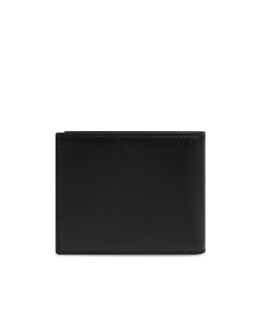 McQueen Black Logo Plaque Bi-Fold Wallet for men
