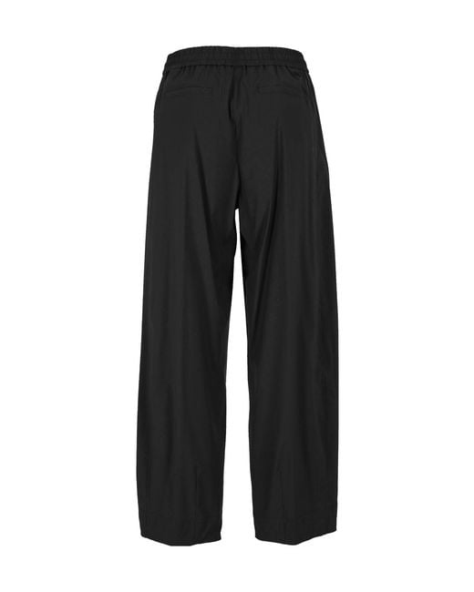 Herno Black Elastic Waist Balloon Pants