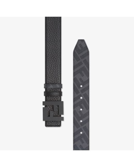 Fendi White Reversible Logo Plaque Belt for men