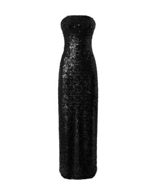Pinko Black Sequins Long Dress