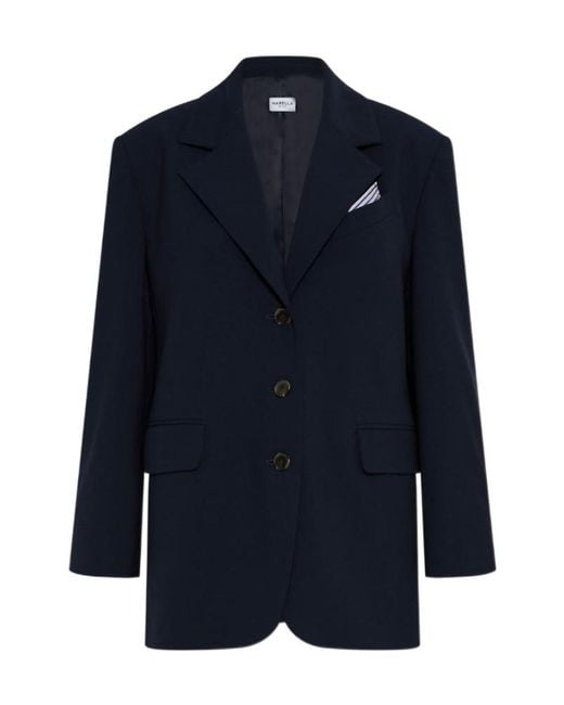 Marella Blue Blazer With Matching Handkerchief
