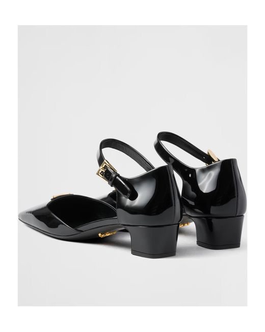 Prada Black Square-Toe Pumps