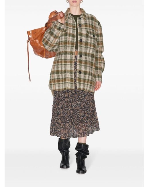 Isabel Marant Green Mini Check Shirt Jacket