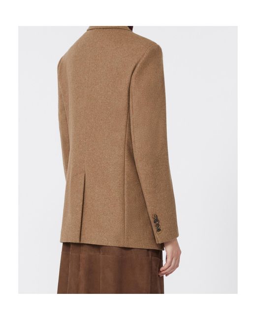 Max Mara Brown Caraffa Single-Breasted Tailored Blazer