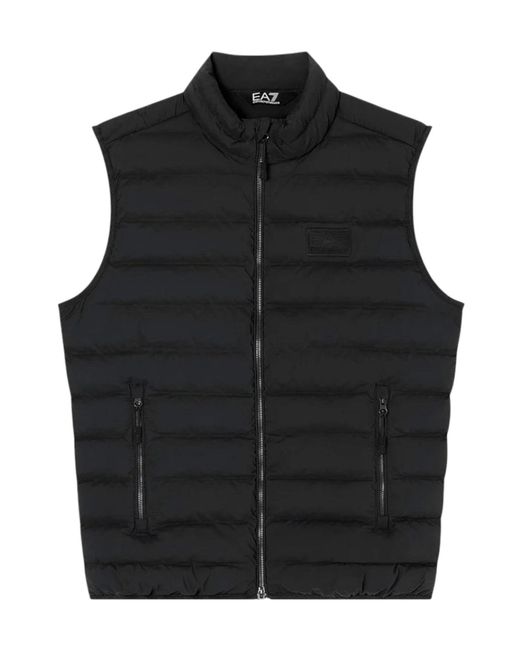 EA7 Black Mountain Quilted Vest Jacket for men